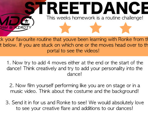 STREETDANCE HOMEWORK